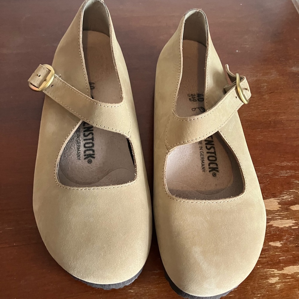 Birkenstock Beige Mary Jane Dress Shoes